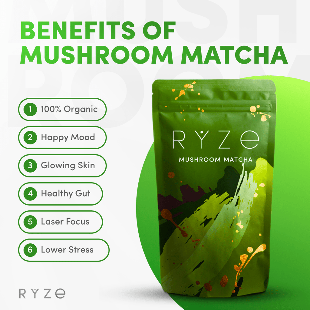 RYZE RYZE Organic Mushroom Matcha Starter Kit (60 servings)
